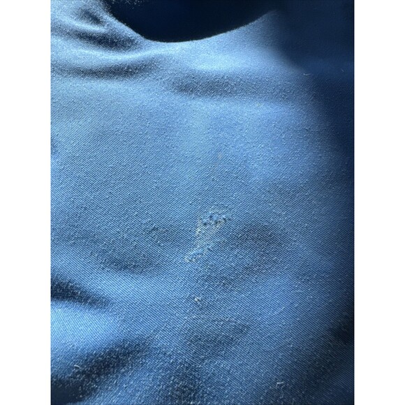 LL Bean Men L Freeport Maine Warm-Up Jacket Fleece Lined Full Zip VTG 90’s Blue - Picture 7 of 10